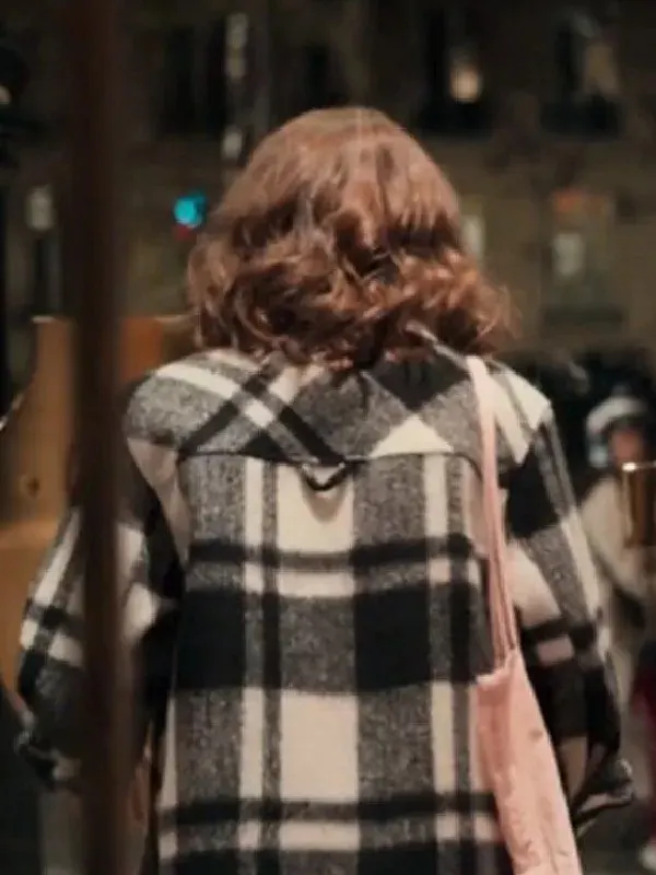 Irma Vep Alicia Vikander Black & White Plaid Jacket