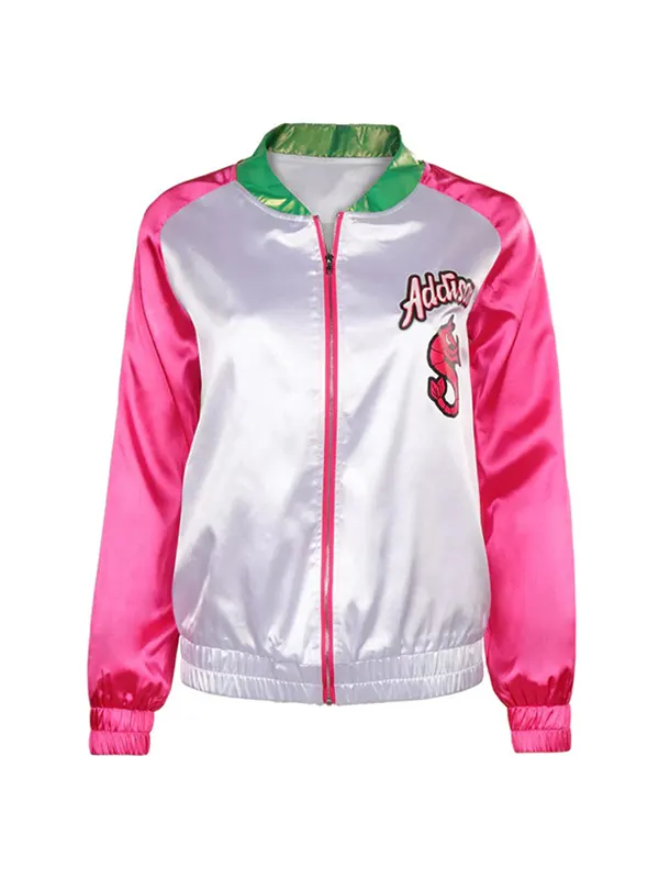 Meg Donnelly TV-Series Zombies 3 Addison Pink & White Bomber Jacket