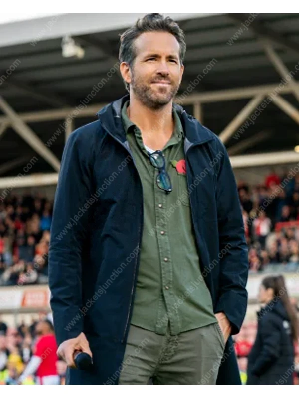 Ryan Reynolds Welcome to Wrexham Green Suede Leather Jacket