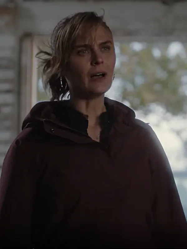 Emily Deschanel Devil in Ohio 2022 Suzanne Maroon Hooded Jacket