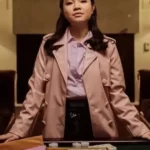 Fakes 2022 Rebecca Li Pink Leather Coat