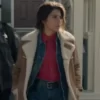 Fran Delia’s Gone 2022 Marisa Tomei Brown Shearling Coat