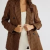 Zuri Adele Good Trouble S04 Malika Williams Brown Checked Blazer