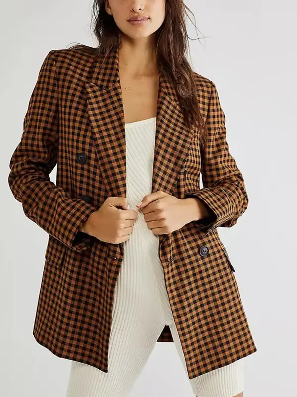 Zuri Adele Good Trouble S04 Malika Williams Brown Checked Blazer