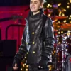 Justin Bieber Christmas Concert Black Leather Jacket