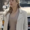 Katheryn Winnick Big Sky S03 Jenny Hoyt White Leather Jacket