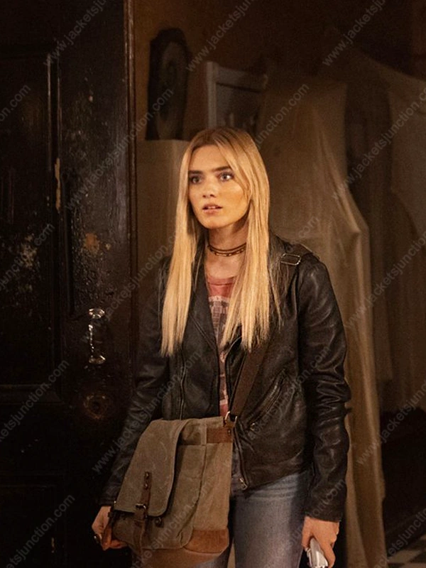  Meg Donnelly The Winchesters Mary Campbell Black Leather Jacket