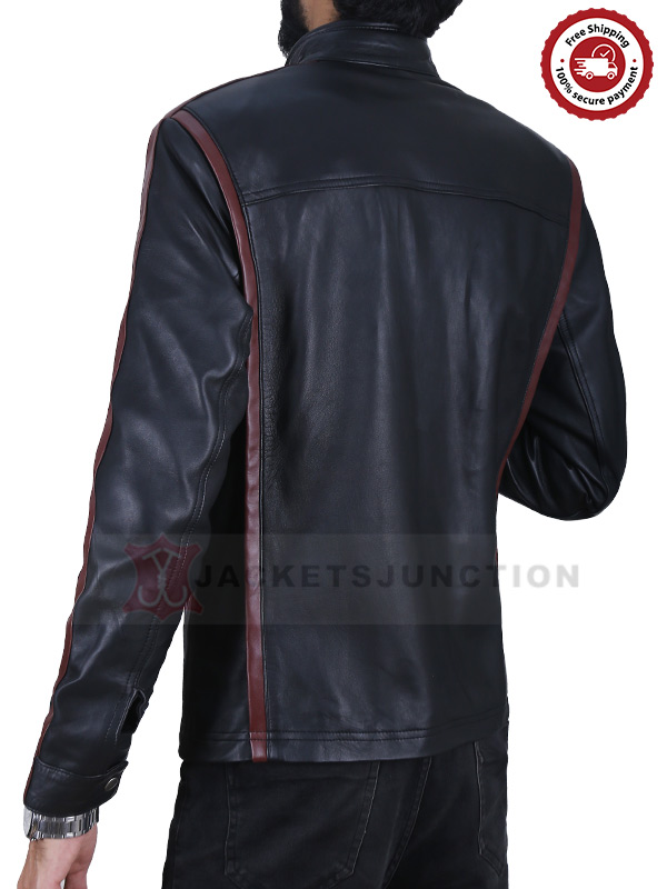 N7 Black Leather Jacket | Mass Effect 3 N7 Jacket - Jackets Junction