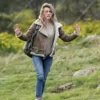 Natalie Zea La Brea S02 Eve Harris Suede Leather Shearling Jacket