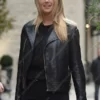 American Model Kate Upton Black Leather Jacket