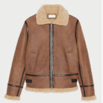 Anderson Light Brown Aviator Shearling Jacket