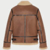 Aviator Shearling Leather Light Brown Jacket