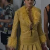 Do Revenge 2022 Drea Yellow Leather Jacket