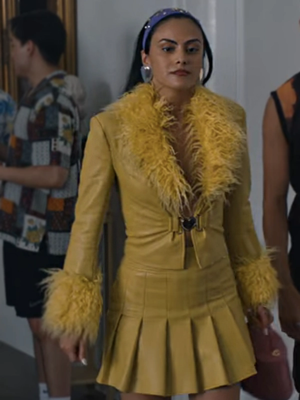 Do Revenge 2022 Drea Yellow Leather Jacket