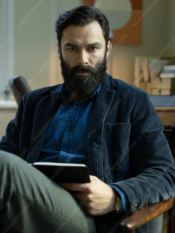 Joe O’Loughlin The Suspect Aidan Turner Blue Corduroy Blazer