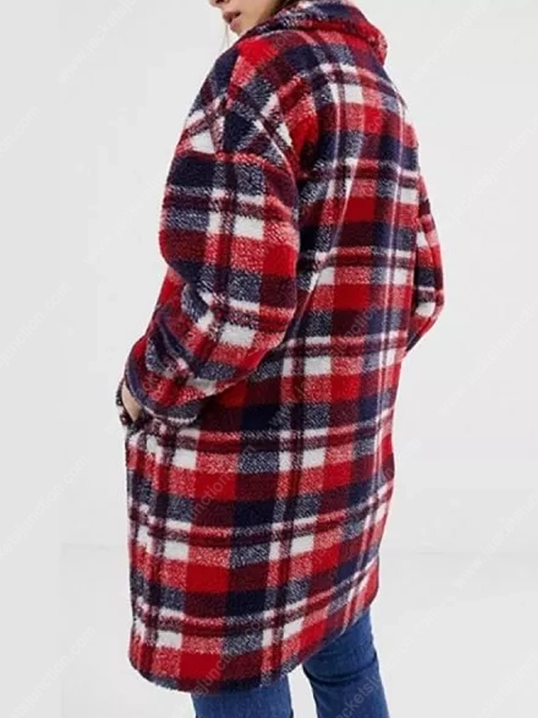 Johanne Home For Christmas Ida Elise Broch Plaid Coat 