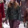 Kate The Christmas Chronicles 2 Darby Camp Green Leather Jacket