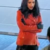 Laura Donnelly Werewolf by Night Elsa Bloodstone Orange Leather Jacket