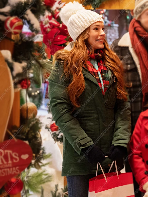 Sierra Belmont Falling for Christmas Lindsay Lohan Green Jacket