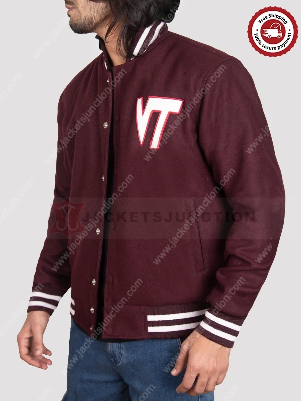 Virginia Tech Marooon Varsity Jacket