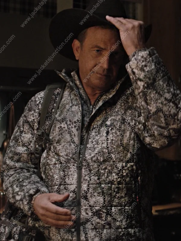 John Dutton Snake Print Yellowstone Jacket