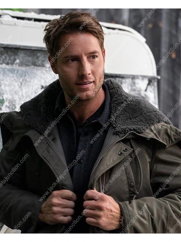 Justin Hartley Gray Hooded Jacket