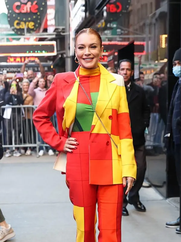 Lindsay Lohan Blazer Falling For Christmas