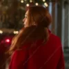 Lindsay Lohan Falling for Christmas Red Coat