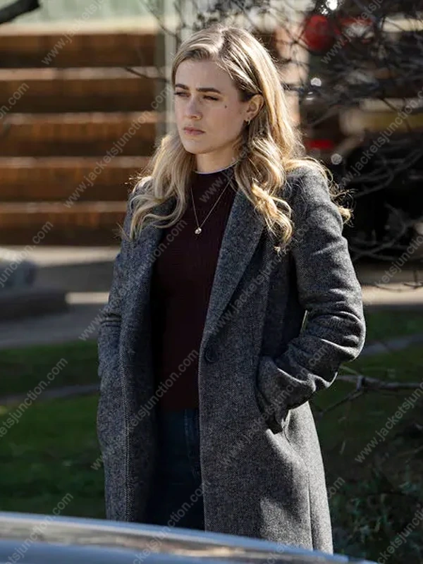 Manifest S04 Melissa Roxburgh Grey Coat