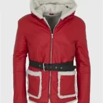 Santa Claus Red Leather Jacket