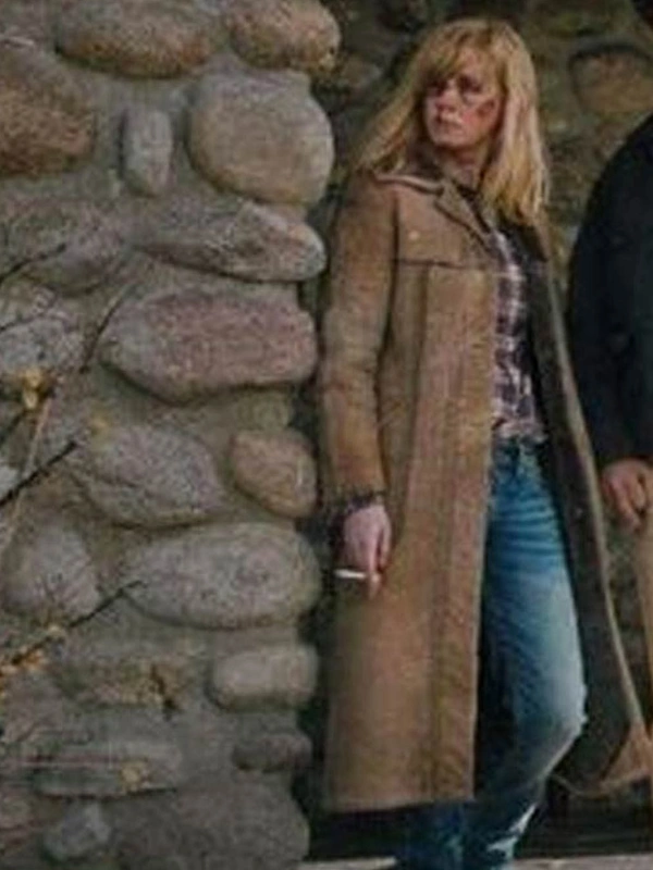 Yellowstone Kelly Reilly Brown Suede Coat