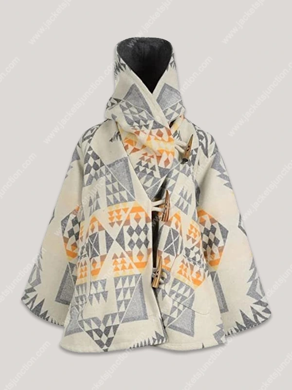 Yellowstone Kelly Reilly White Poncho Coat