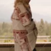 Beth Dutton Yellowstone Pink Printed Coat