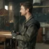 Daniel Radcliff Distressed Leather Jacket