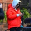 Emily Ratajkowski Hooded Puffer Jacket