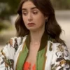 Emily in Paris Lilly Collins Horse Bomber Jacket