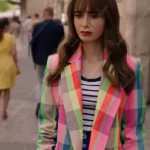 Emily In Paris S03 Lily Collins Check Blazer