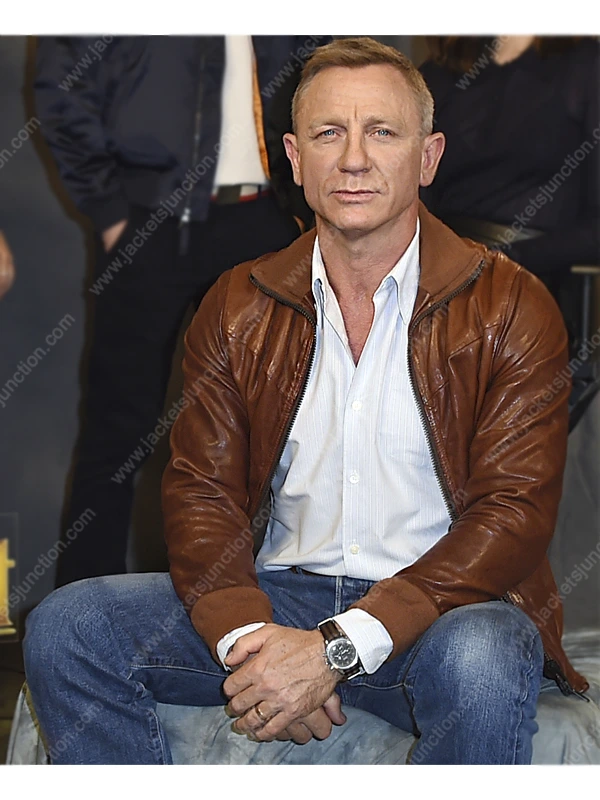 Glass Onion A Knives Out Mystery Daniel Craig Brown Leather Jacket