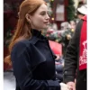 Hotel for the Holidays Madelaine Petsch Black Coat