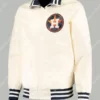 Houston Astros Star Cream Zipper Starter Jacket