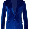 I Hate Christmas Titti Blue Velvet Blazer