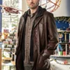 Jack O’Malley Red One Chris Evans Brown Leather Jacket