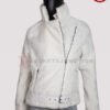 Max Meladze Shearling Jacket Standing Collar