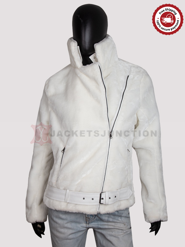 Max Meladze Shearling Jacket Standing Collar