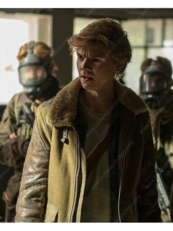 Maze Runner The Death Cure Thomas Brodie-Sangster Brown Shearling Jacket