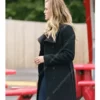 Melissa Roxburgh Black Wool Coat