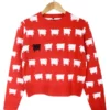 Princess Diana Red Sheep Sweater