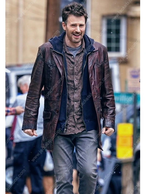 Red One Chris Evans Leather Jacket