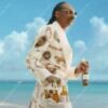 Corona Commercial Snoop Dogg White Wrap Coat