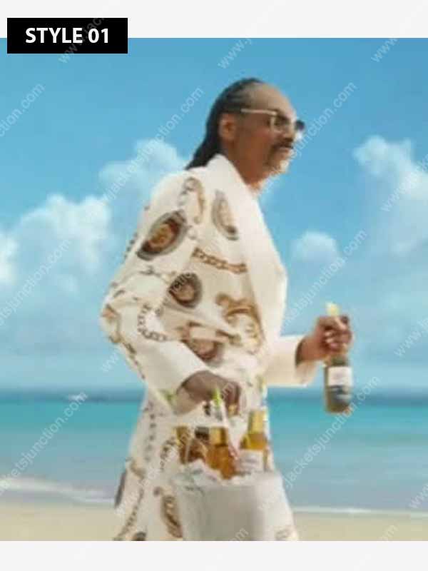 Corona Commercial Snoop Dogg White Wrap Coat